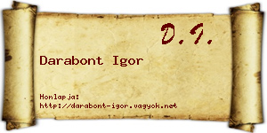 Darabont Igor névjegykártya